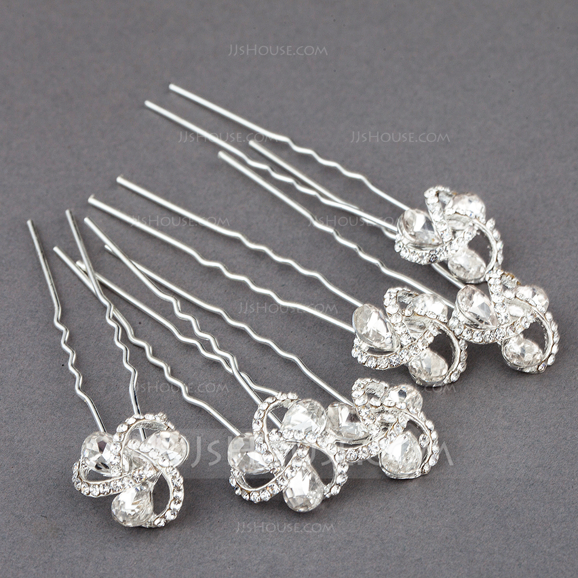 Fashion Rhinestone/Alloy Hairpins(Set of 6) (042073401) JJsHouse