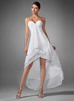 Empire Sweetheart Asymmetrical Chiffon Homecoming Dress With Ruffle Beading (022003344)