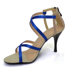 Satin Heels Sandals Latin Ballroom Wedding Party Dance Shoes (053020414)