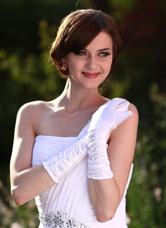 Satin Elbow Bridal Gloves (014003942)