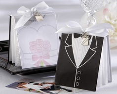 Side by Side Bride-and-Groom Photo Album Favors  (089025033)