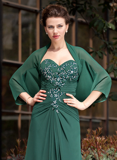 3/4-Length Sleeve Chiffon Wraps (013024370)