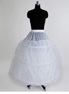 Nylon Ball Gown Full Gown 3 Tier Floor-length Slip Style/ Wedding Petticoats  (037023562)