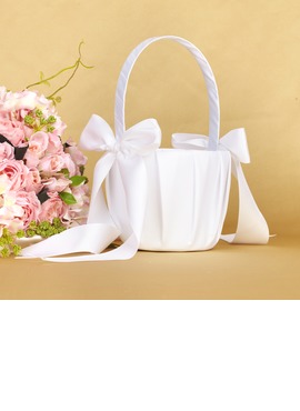 Pure Flower Basket in Satin With Bow (102018045)