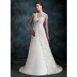 Sleeveless Lace Wedding Jackets/Wraps With Beading (013022602)