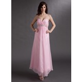 Empire Sweetheart Ankle-Length Chiffon Prom Dress With Ruffle Beading (018016266)