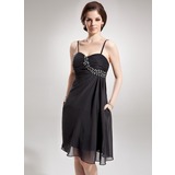 Empire Sweetheart Knee-Length Chiffon Cocktail Dress With Ruffle Beading (016008813)