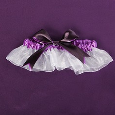 Double Ribbons Lilac Wedding Garter (104019514)