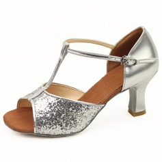 Sparkling Glitter Heels Latin Ballroom Dance Shoes With T-Strap (053011481)