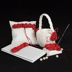Bold Red Luxury Rose Lined Wedding Collection Set (4 Pieces)(100017964)