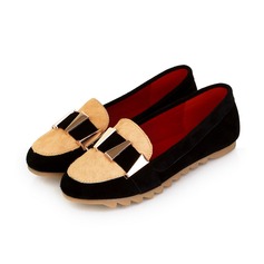 Leatherette Flat Heel Closed Toe Flats (086026217)