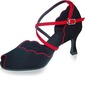 Satin Velvet Heels Sandals Latin Dance Shoes With Ankle Strap (053022305) Satin Velvet Heels Sandals Latin Dance Shoes With Ankle Strap (053022305)