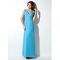 Empire V-neck Floor-Length Chiffon Bridesmaid Dress With Ruffle Beading (007001455) Empire V-neck Floor-Length Chiffon Bridesmaid Dress With Ruffle Beading (007001455)