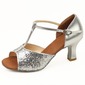 Sparkling Glitter Heels Latin Ballroom Dance Shoes With T-Strap (053011481)