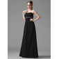 Empire Strapless Floor-Length Chiffon Bridesmaid Dress With Ruffle Beading (007001753)