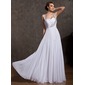 Empire Sweetheart Floor-Length Chiffon Holiday Dress With Ruffle Beading (020025842)