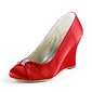 Satin Wedge Heel Wedges Wedding Shoes With Rhinestone (047020196) Satin Wedge Heel Wedges Wedding Shoes With Rhinestone (047020196)