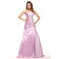 A-Line/Princess Scalloped Neck Sweep Train Taffeta Prom Dress With Ruffle Beading Appliques (018016097) A-Line/Princess Scalloped Neck Sweep Train Taffeta Prom Dress With Ruffle Beading Appliques (018016097)
