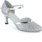 Sparkling Glitter Heels Pumps Modern Ballroom Dance Shoes With Ankle Strap (053021383)