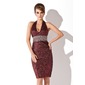 Sheath Halter Knee-Length Sequined Cocktail Dress With Beading (016008512) Sheath Halter Knee-Length Sequined Cocktail Dress With Beading (016008512)