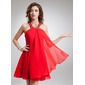 A-Line/Princess Halter Short/Mini Chiffon Homecoming Dress With Beading (022004625) A-Line/Princess Halter Short/Mini Chiffon Homecoming Dress With Beading (022004625)