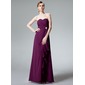Empire Sweetheart Floor-Length Chiffon Bridesmaid Dress With Ruffle Crystal Brooch (007013959) Empire Sweetheart Floor-Length Chiffon Bridesmaid Dress With Ruffle Crystal Brooch (007013959)