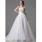 Ball-Gown Strapless Court Train Organza Satin Wedding Dress With Ruffle Lace (002004149) Ball-Gown Strapless Court Train Organza Satin Wedding Dress With Ruffle Lace (002004149)