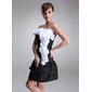 A-Line/Princess Strapless Short/Mini Taffeta Cocktail Dress With Ruffle Flower(s) (016005267) A-Line/Princess Strapless Short/Mini Taffeta Cocktail Dress With Ruffle Flower(s) (016005267)