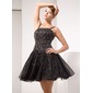 A-Line/Princess Short/Mini Organza Cocktail Dress With Beading Sequins (016014460) A-Line/Princess Short/Mini Organza Cocktail Dress With Beading Sequins (016014460)
