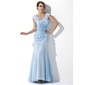 Mermaid V-neck Floor-Length Chiffon Sequined Prom Dress With Beading Flower(s) (018024292) Mermaid V-neck Floor-Length Chiffon Sequined Prom Dress With Beading Flower(s) (018024292)