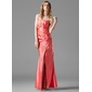 Sheath Strapless Floor-Length Taffeta Evening Dress With Ruffle Beading (017004317) Sheath Strapless Floor-Length Taffeta Evening Dress With Ruffle Beading (017004317)