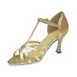 Satin Leatherette Heels Sandals Latin Dance Shoes With T-Strap (053013019)