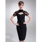 Gaine Col montant Mi-longues Mousseline Tulle Robe de Mère de Mariée avec Ondulé Dentelle Perles (008005964) Gaine Col montant Mi-longues Mousseline Tulle Robe de Mère de Mariée avec Ondulé Dentelle Perles (008005964)