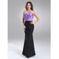 Sheath Scalloped Neck Floor-Length Taffeta Bridesmaid Dress With Ruffle (007004280) Sheath Scalloped Neck Floor-Length Taffeta Bridesmaid Dress With Ruffle (007004280)