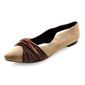 Leatherette Low Heel Closed Toe Flats (086013714)