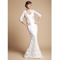 Mermaid Sweetheart Floor-Length Satin Lace Wedding Dress With Sashes (002011670) Mermaid Sweetheart Floor-Length Satin Lace Wedding Dress With Sashes (002011670)