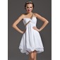 Empire One-Shoulder Short/Mini Chiffon Homecoming Dress With Ruffle Beading Sequins (022020622) Empire One-Shoulder Short/Mini Chiffon Homecoming Dress With Ruffle Beading Sequins (022020622)