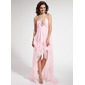 Empire Halter Asymmetrical Chiffon Prom Dress With Ruffle Beading (018008272) Empire Halter Asymmetrical Chiffon Prom Dress With Ruffle Beading (018008272)