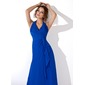 A-Line/Princess Halter Floor-Length Chiffon Evening Dress With Ruffle (017013727)
