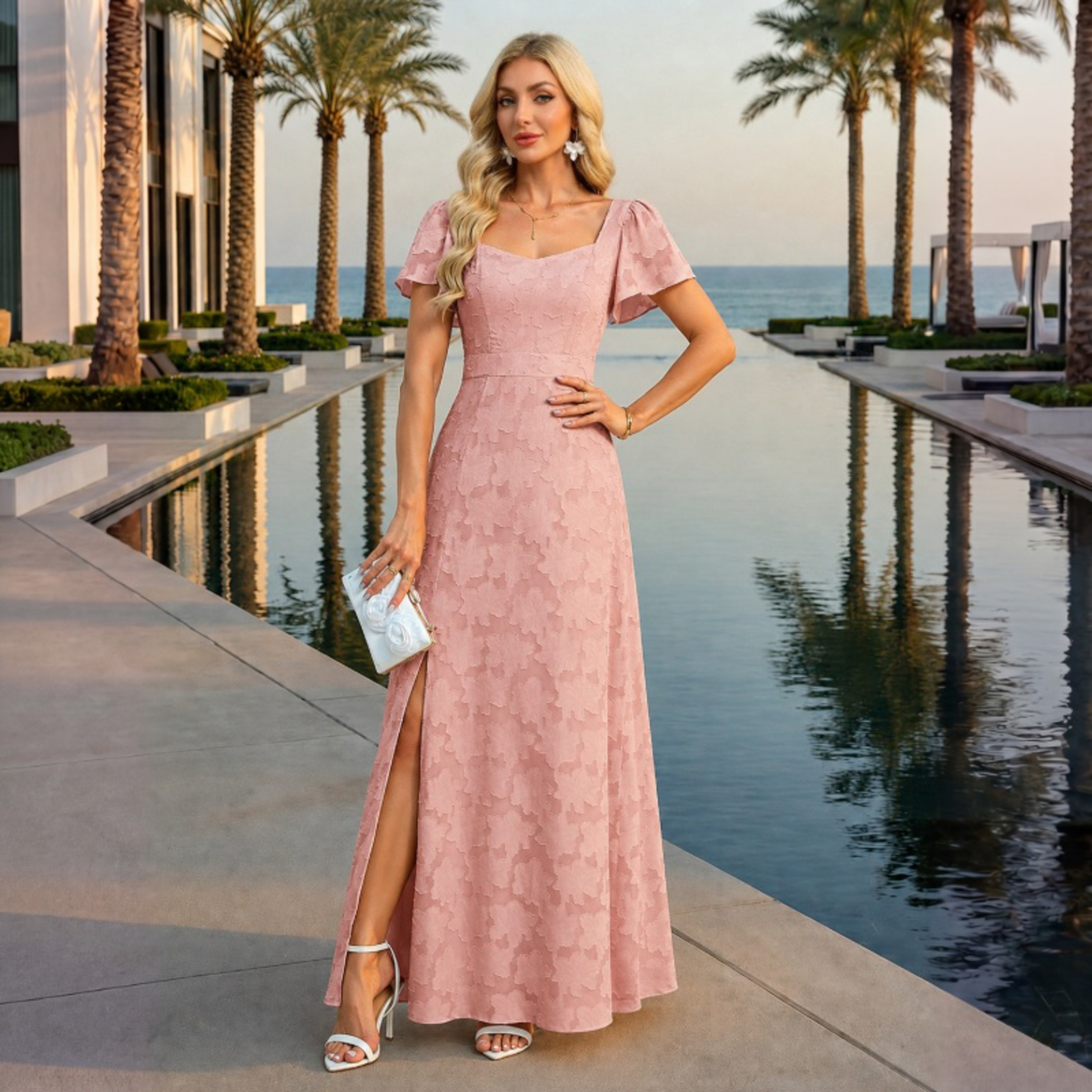 Selora Jacquard Maxi Dress | JJ's House