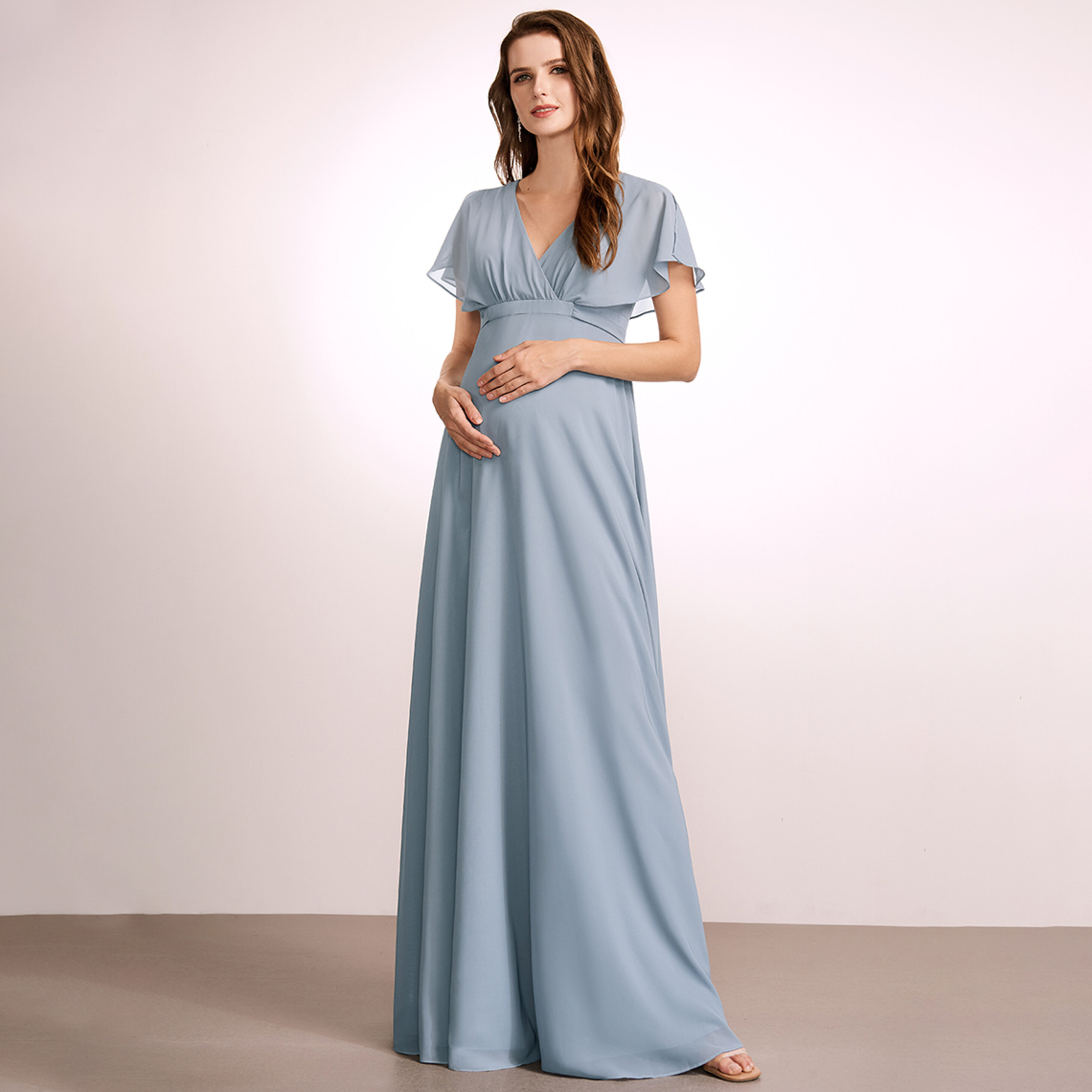 jjshouse maternity bridesmaid dresses JJ's House A-line V-Neck Floor-Length Chiffon Dress 2026 With Bow Pleated Price: $250.00 - $295.00 Girly, Girly ” Little Color:Bronze line Square Ruffle Stretch