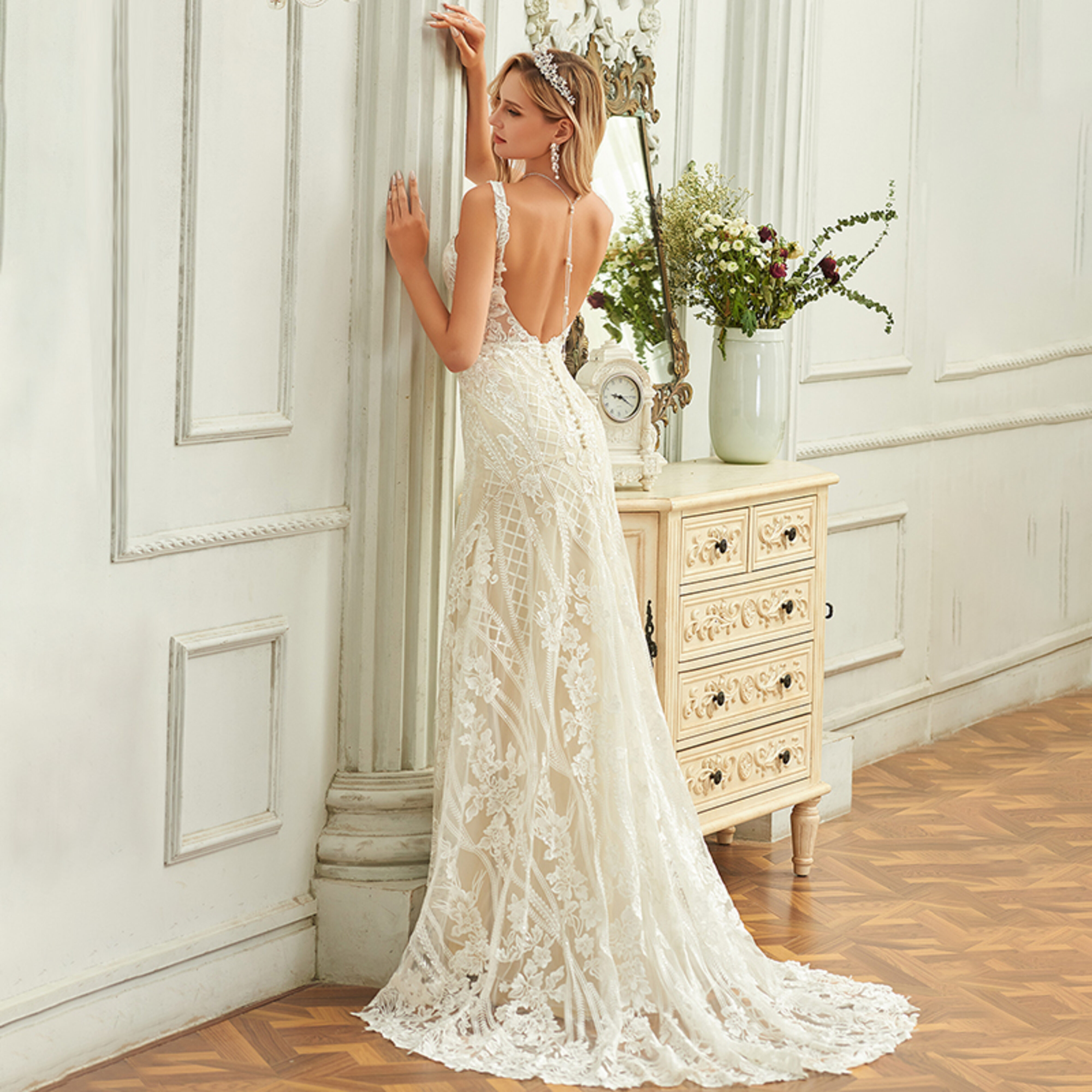 JJ's House Trumpet Mermaid V-Neck Court Train Lace Tulle Wedding Dress 2026 - Size: 22, Ivory, White. Available in Regular, Petite & Plus Size. JJ's House Trumpet Mermaid V-Neck Court Train Lace Tulle Wedding Dress 2026 - Size: 22, Ivory, White. Available in Regular, Petite & Plus Size.