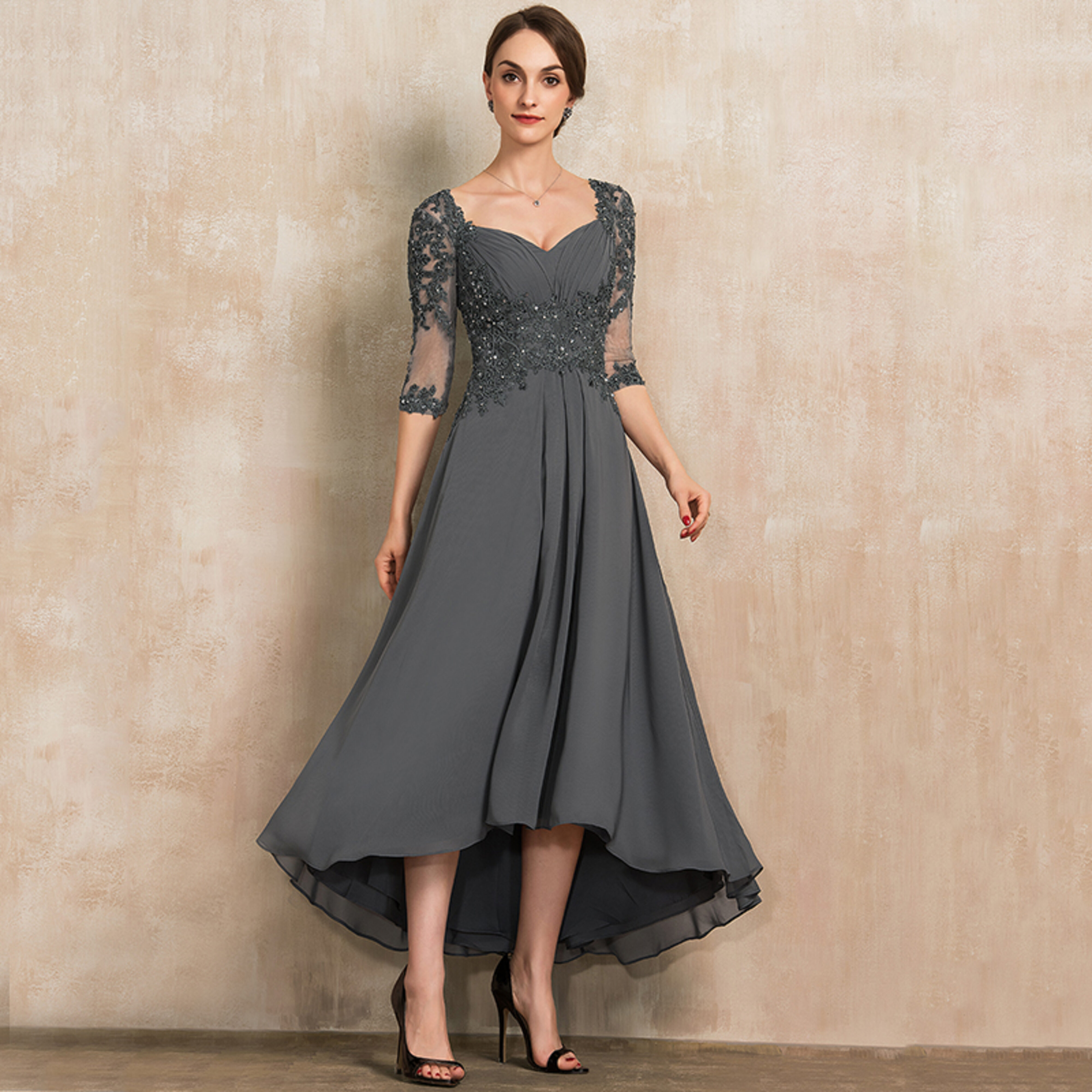 Yele A-line Sweetheart Sequins Lace Mother of the Bride Dress