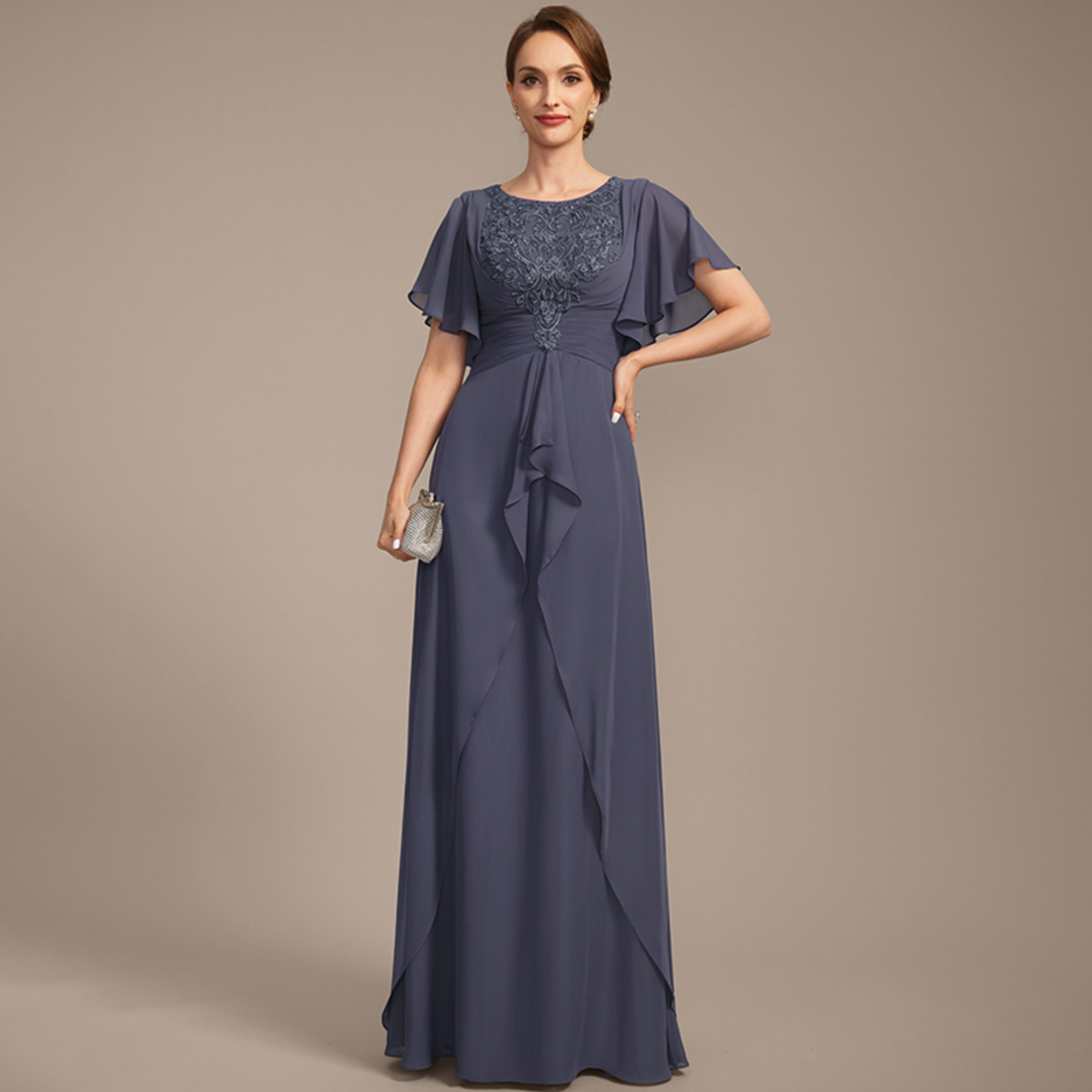 Jory A-line Pleated Lace Mother of the Bride Dress | JJ's House