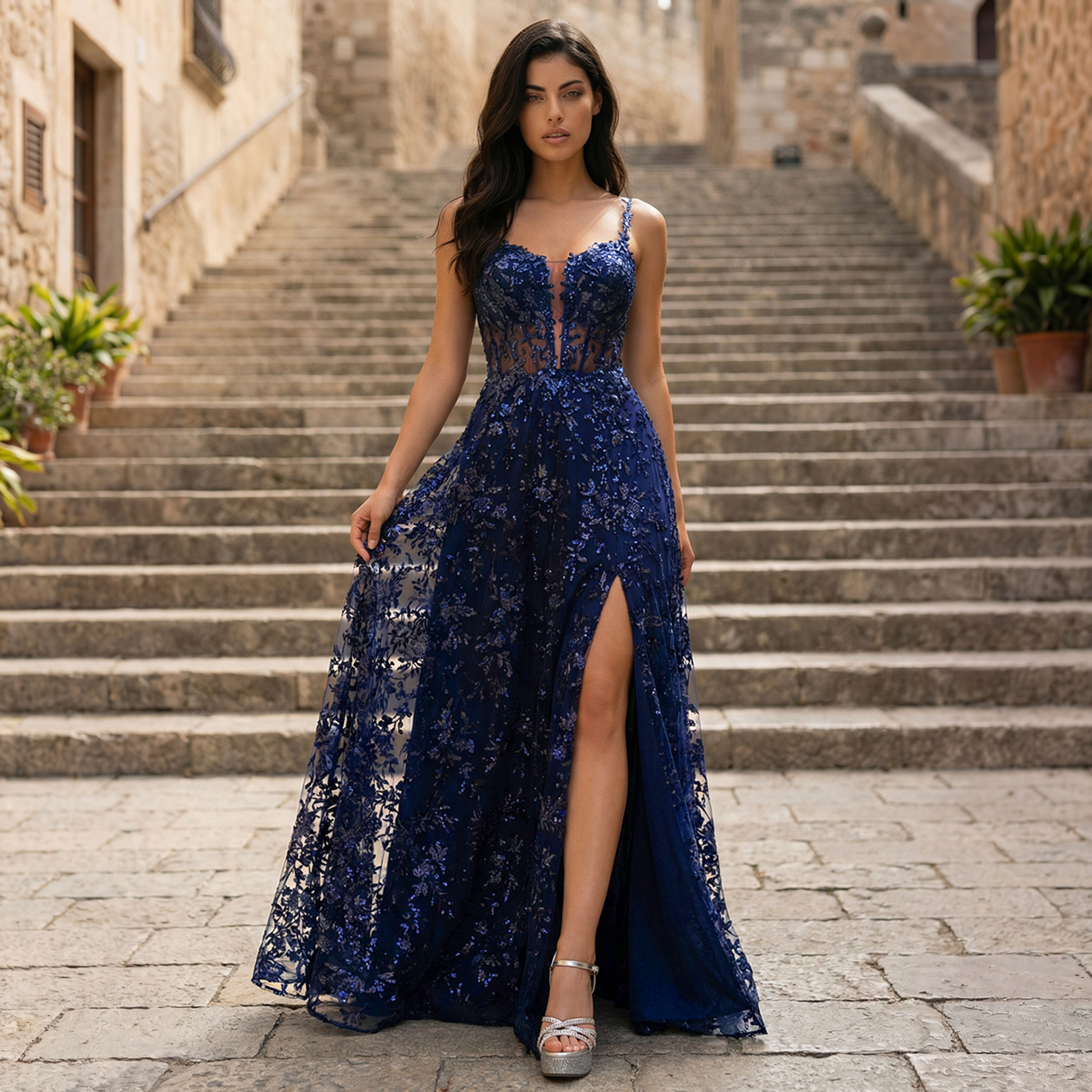 Thyri Sequins Lace Prom Dress | JJ's House