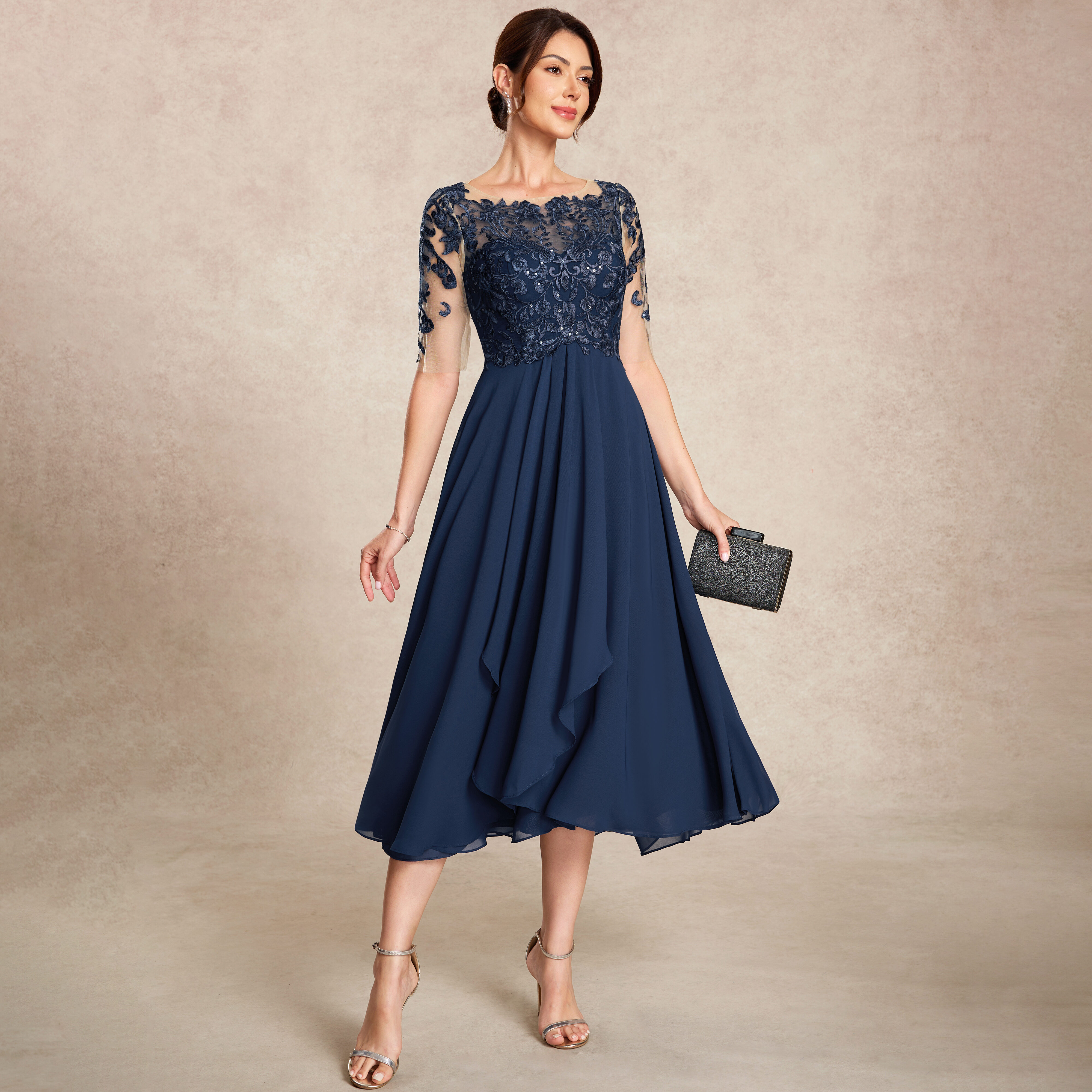 Marijke A-line Sequins Lace Mother of the Bride Dress | JJ's House