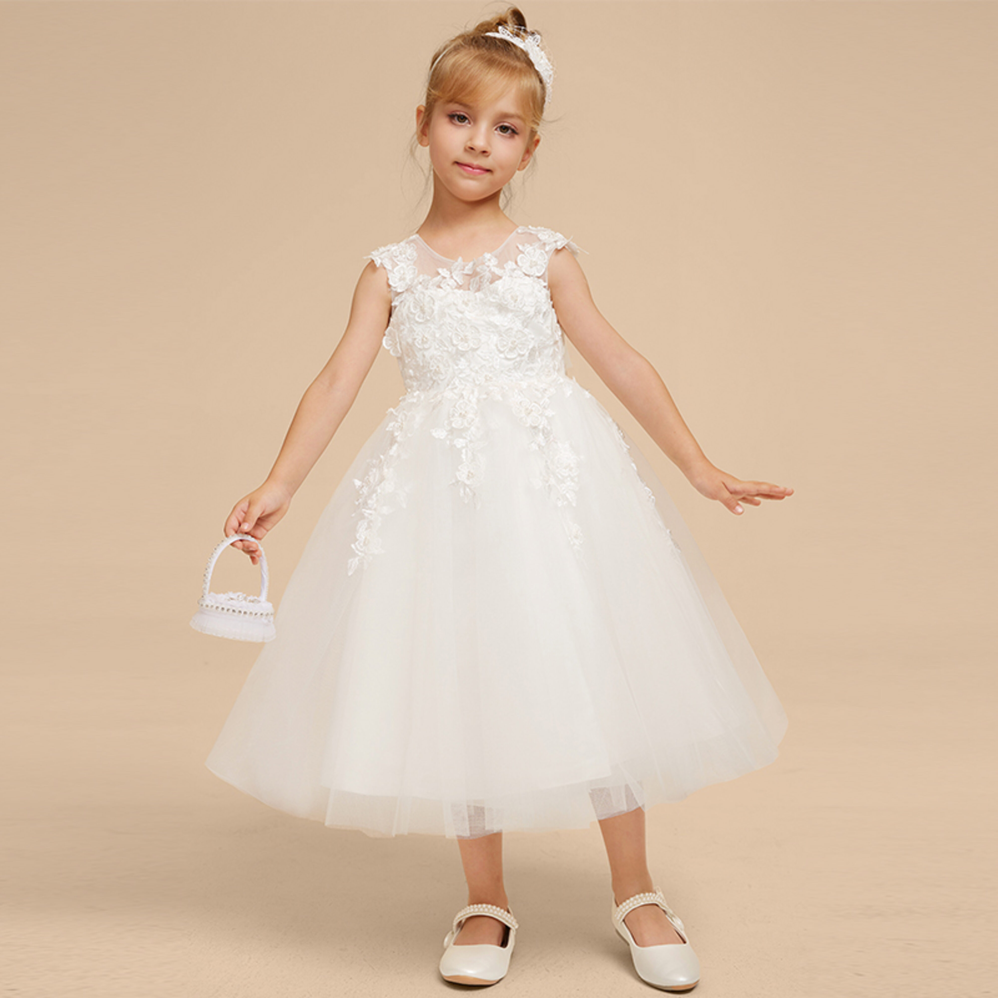 Edra A-line Tulle Flower Girl Dress | JJ's House Edra A-line Tulle Flower Girl Dress | JJ's House
