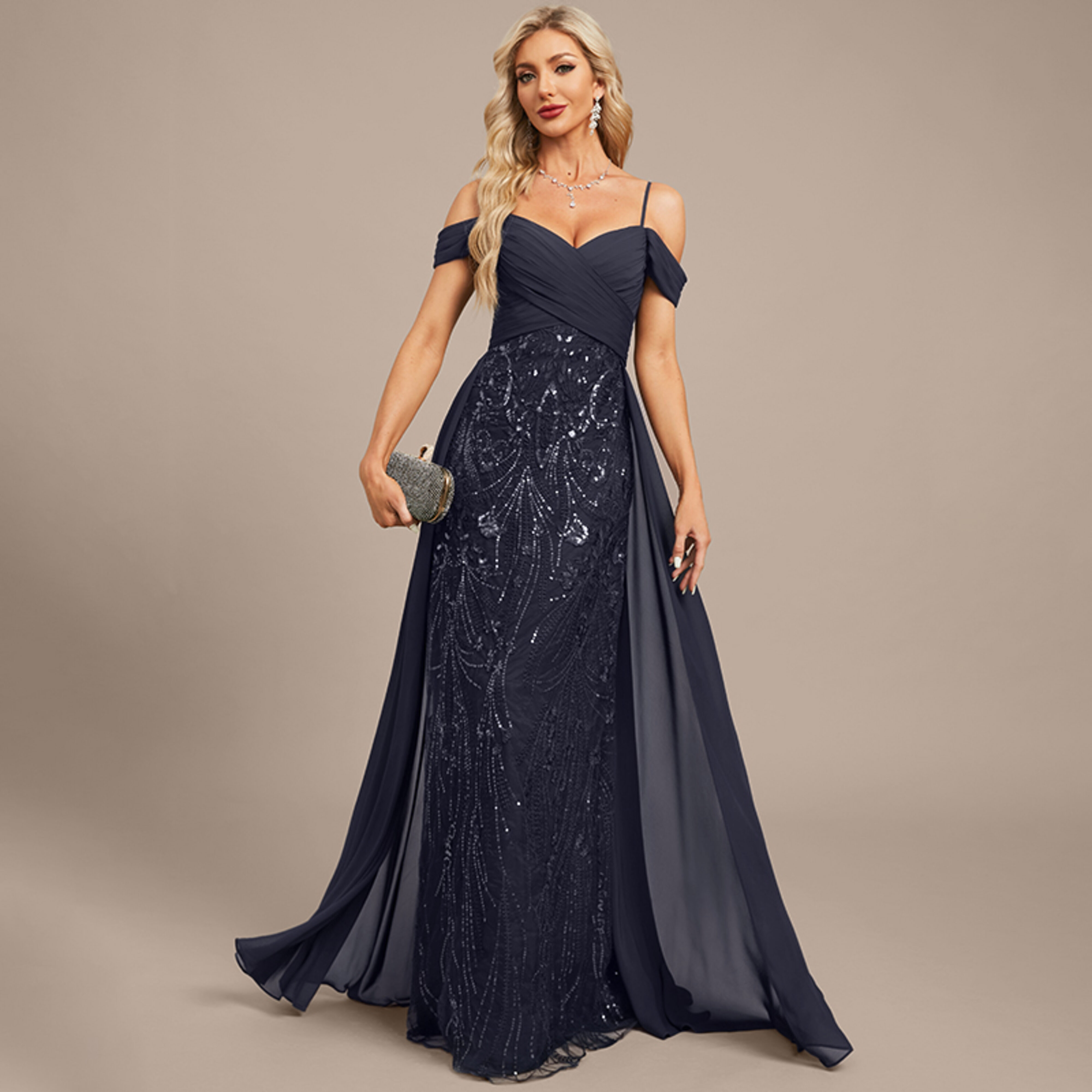 Josefina Sheath/Column Pleated Lace Mother of the Bride Dress