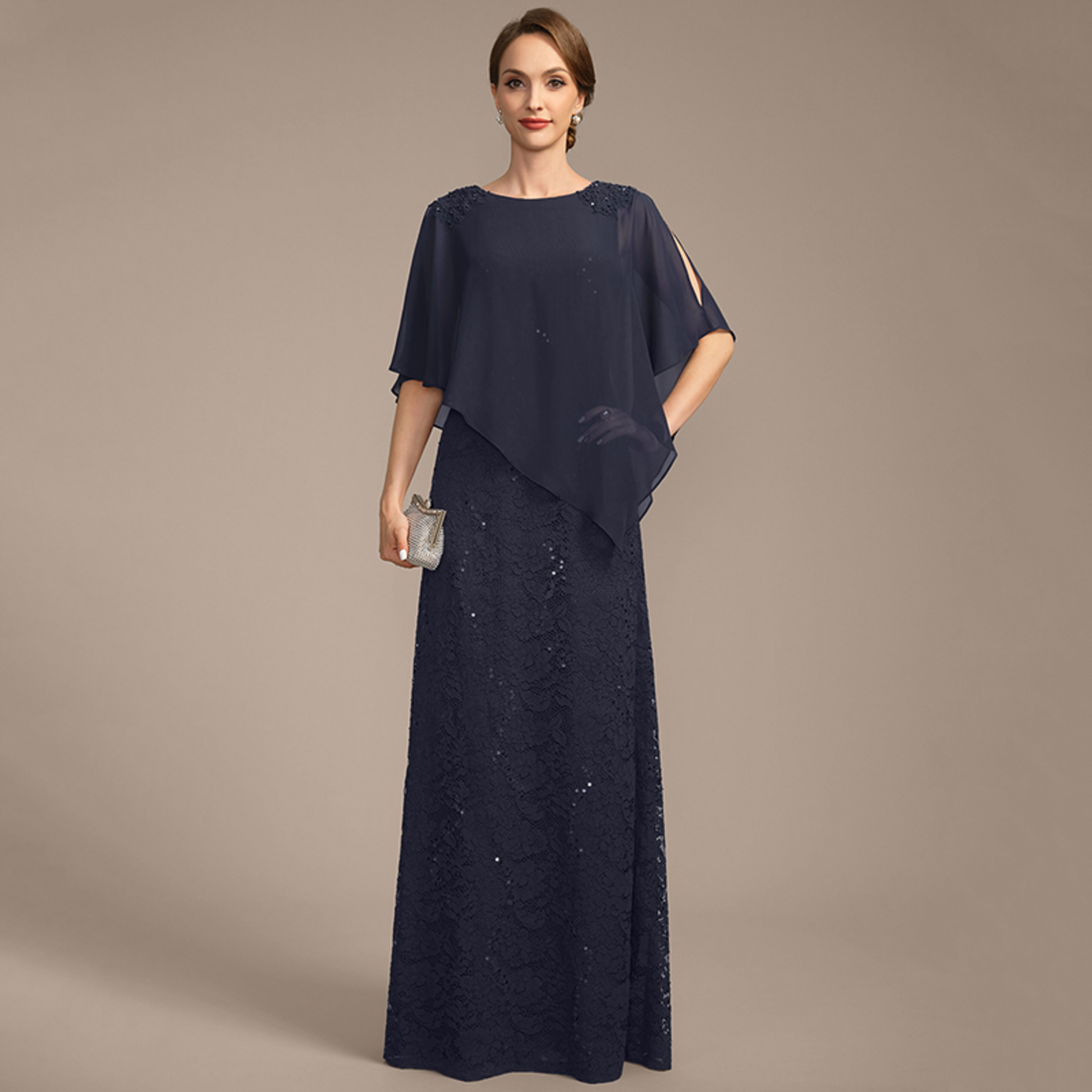 Odalis Sheath/Column Sequins Lace Mother of the Bride Dress | JJ's