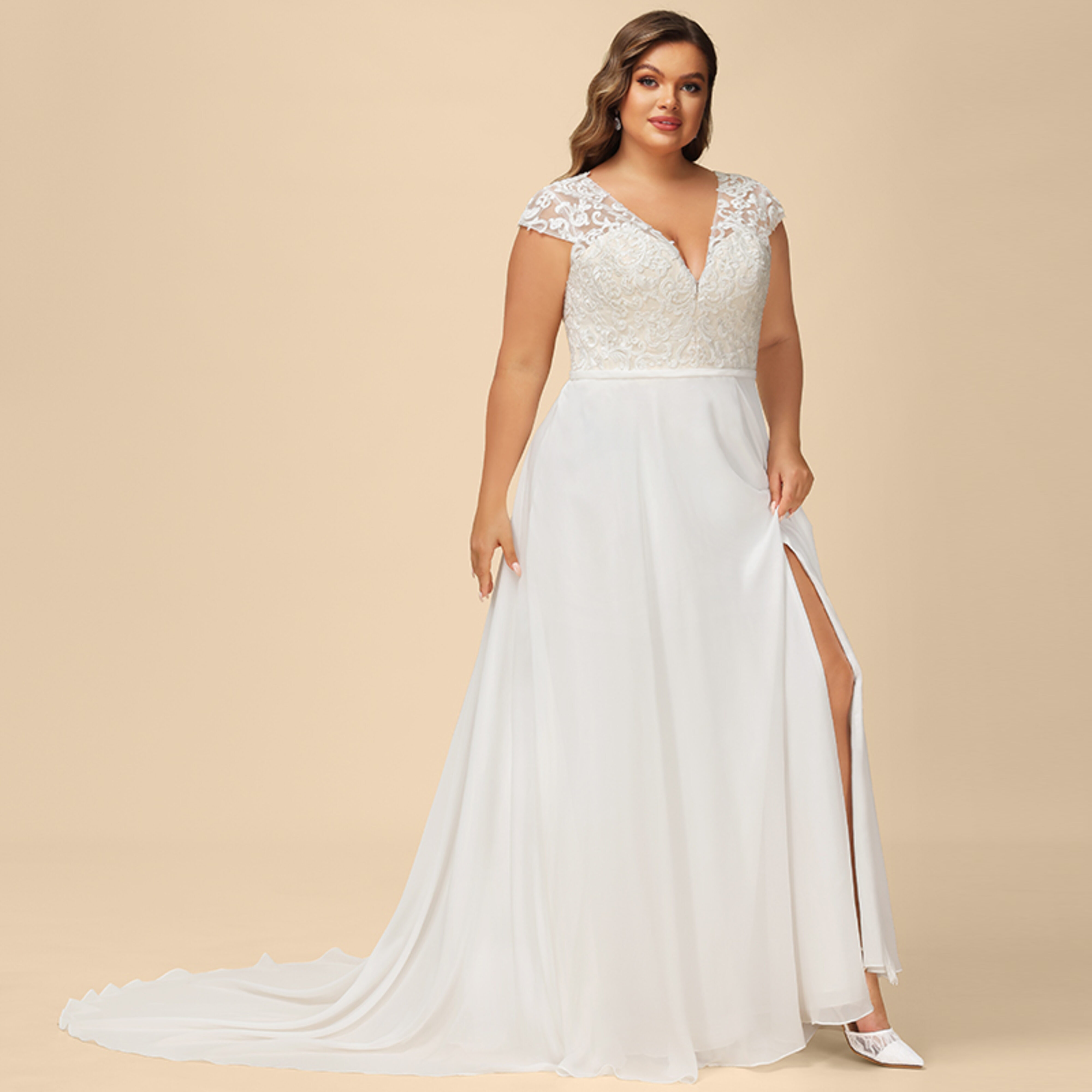 Meryl A-line Lace Wedding Dress | JJ's House Meryl A-line Lace Wedding Dress | JJ's House